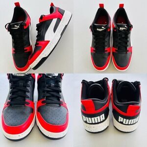 Puma Rebound Joy Low Sneakers Red Black White Men's Size‎ 11 (389958-01)